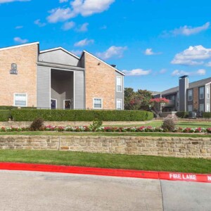 building and courtyard