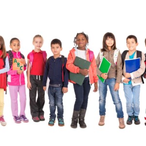 kids holding school books
