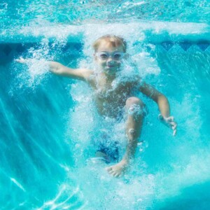 boy swimming