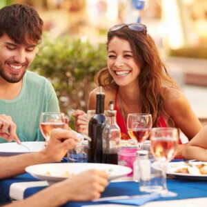 friends enjoying dinner